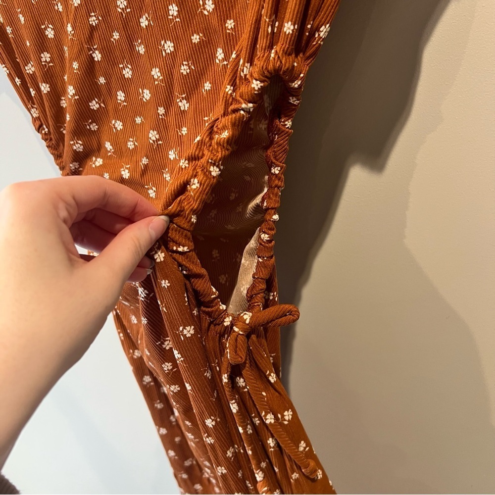 Jessica Simpson Brown Floral Cut Out Mini Dress - Picture 3 of 3